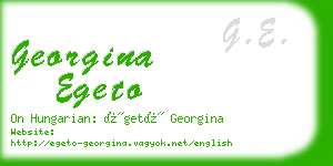 georgina egeto business card